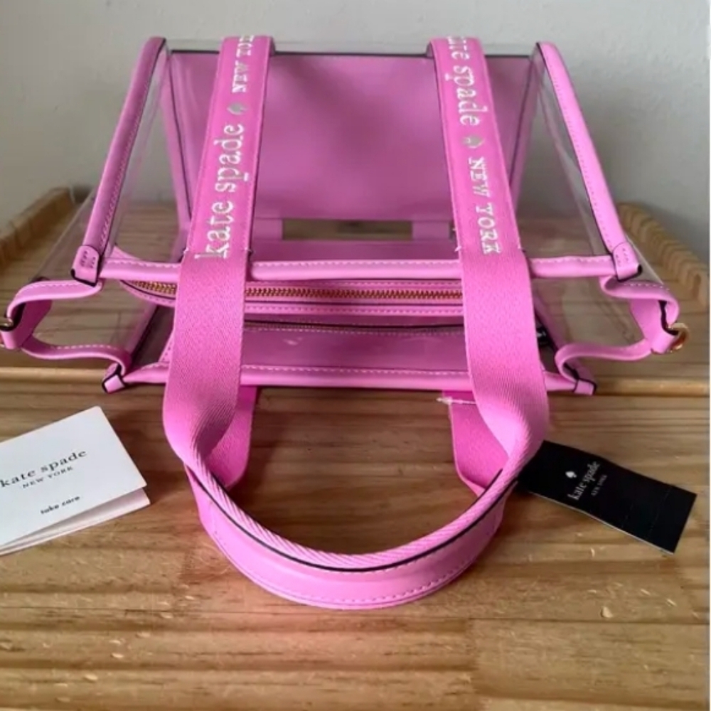 Kate Spade Pink and Clear Tote Bag/ BNWT - Picture 4 of 9